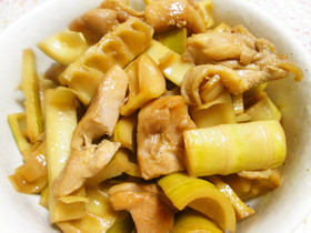 破竹と鶏もも肉のうま煮